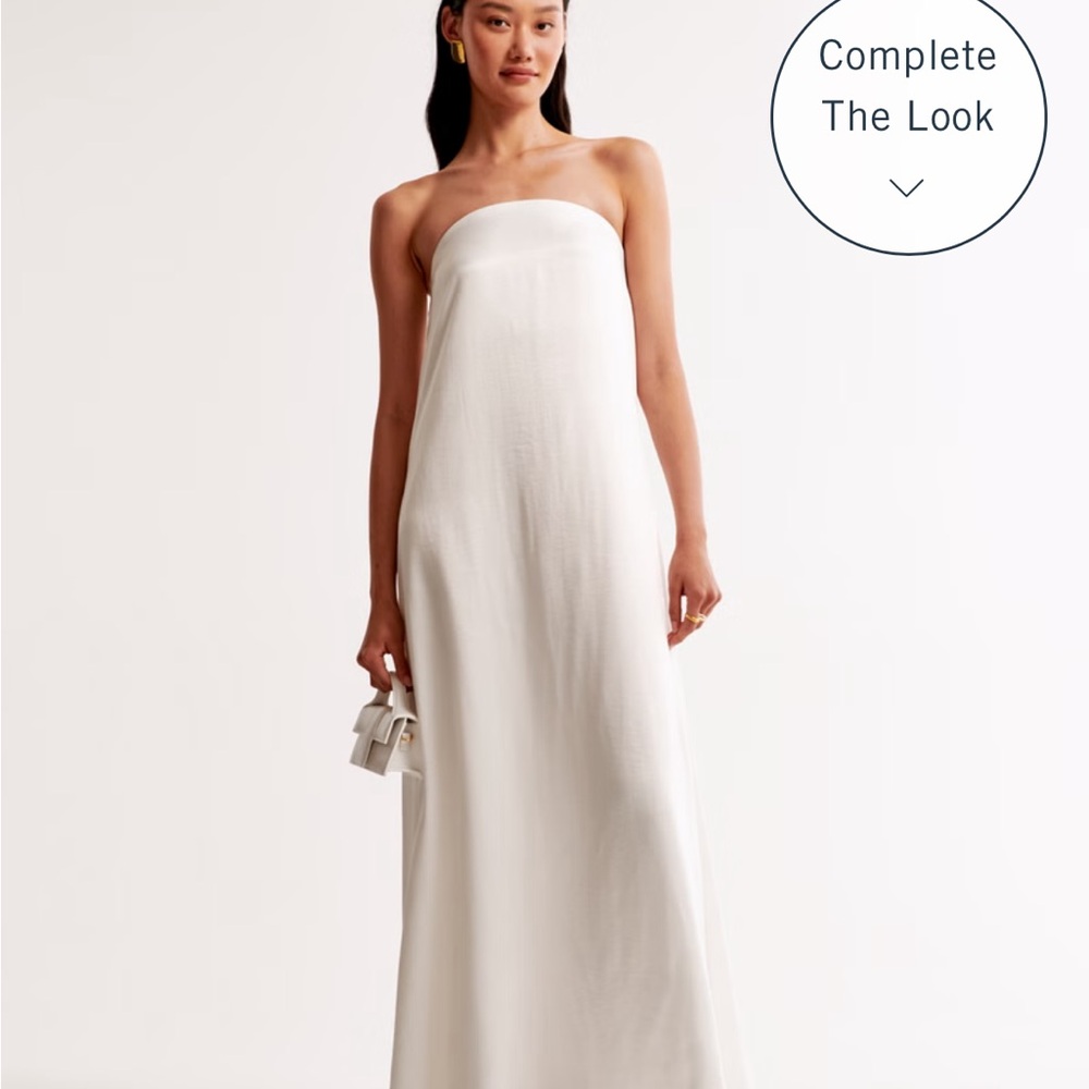 Abercrombie & Fitch strapless trapeze maxi dress